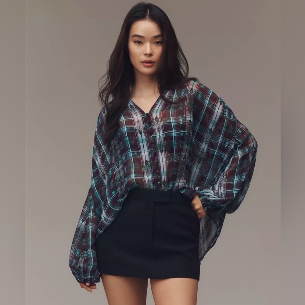 The Estela Sheer Printed Blouse